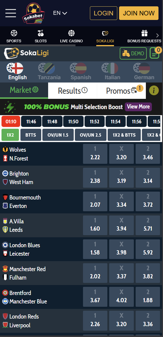 virtual football betting - sokaligi